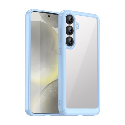 
Silikoninis dėklas su gelio rėmeliu, skirtas „Samsung Galaxy S25+ Outer Space“ dėklui – mėlynas
