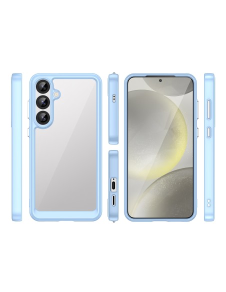 
Silikoninis dėklas su gelio rėmeliu, skirtas „Samsung Galaxy S25+ Outer Space“ dėklui – mėlynas
