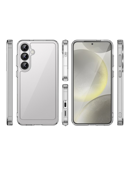 
Silikoninis dėklas su gelio rėmeliu, skirtas „Samsung Galaxy S25+ Outer Space“ dėklui - skaidrus
