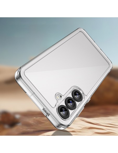 
Silikoninis dėklas su gelio rėmeliu, skirtas „Samsung Galaxy S25+ Outer Space“ dėklui - skaidrus
