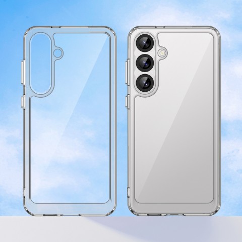 
Silikoninis dėklas su gelio rėmeliu, skirtas „Samsung Galaxy S25+ Outer Space“ dėklui - skaidrus
