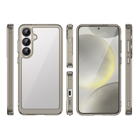 
Silikoninis dėklas su gelio rėmeliu, skirtas „Samsung Galaxy S25+ Outer Space“ dėklui – skaidrus juodas
