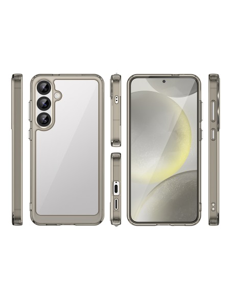 
Silikoninis dėklas su gelio rėmeliu, skirtas „Samsung Galaxy S25+ Outer Space“ dėklui – skaidrus juodas
