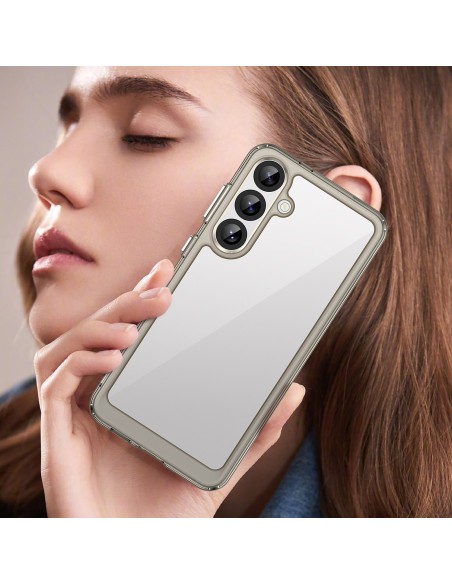 
Silikoninis dėklas su gelio rėmeliu, skirtas „Samsung Galaxy S25+ Outer Space“ dėklui – skaidrus juodas
