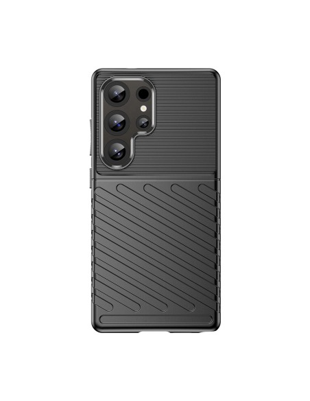 
Silikoninis šarvuotas dėklas, skirtas „Samsung Galaxy S25 Ultra Thunder“ – juodas
