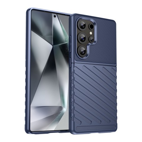 
Silikoninis šarvuotas dėklas, skirtas „Samsung Galaxy S25 Ultra Thunder“ – mėlynas
