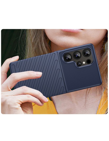 
Silikoninis šarvuotas dėklas, skirtas „Samsung Galaxy S25 Ultra Thunder“ – mėlynas
