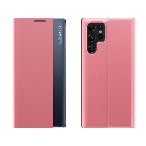 
„Samsung Galaxy S25 Ultra“ naujas miego dėklas su atlenkiamu stovu – rožinis

