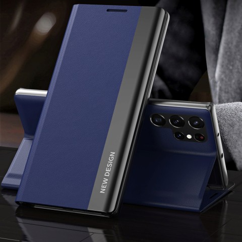 
„Samsung Galaxy S25 Ultra Sleep Case Pro“ atverčiamas dėklas su stovu – mėlynas
