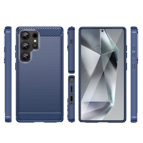 
Silikoninis dėklas, skirtas „Samsung Galaxy S25 Ultra Carbon“ dėklui – mėlynas
