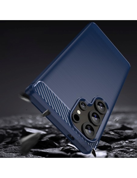 
Silikoninis dėklas, skirtas „Samsung Galaxy S25 Ultra Carbon“ dėklui – mėlynas
