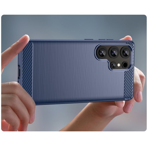 
Silikoninis dėklas, skirtas „Samsung Galaxy S25 Ultra Carbon“ dėklui – mėlynas

