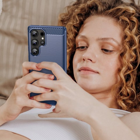 
Silikoninis dėklas, skirtas „Samsung Galaxy S25 Ultra Carbon“ dėklui – mėlynas
