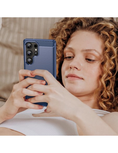 
Silikoninis dėklas, skirtas „Samsung Galaxy S25 Ultra Carbon“ dėklui – mėlynas
