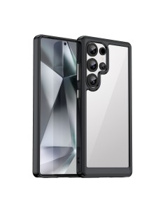
Silikoninis dėklas su gelio rėmeliu, skirtas „Samsung Galaxy S25 Ultra Outer Space“ dėklui – juodas
