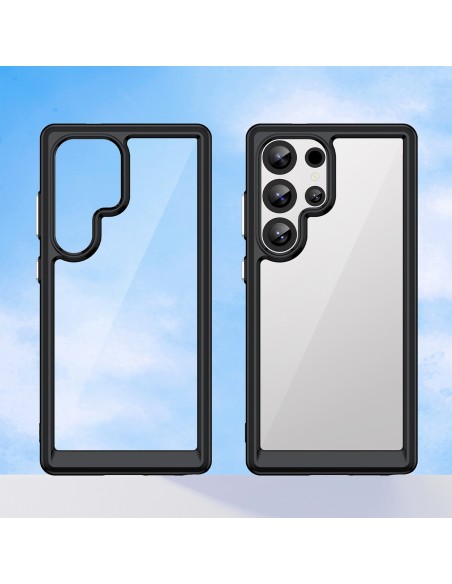 
Silikoninis dėklas su gelio rėmeliu, skirtas „Samsung Galaxy S25 Ultra Outer Space“ dėklui – juodas
