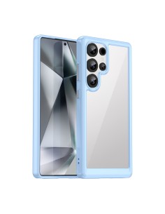 
Silikoninis dėklas su gelio rėmeliu, skirtas „Samsung Galaxy S25 Ultra Outer Space“ dėklui – mėlynas
