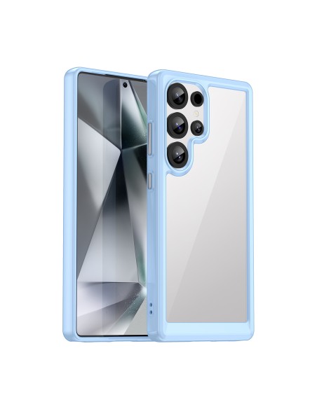 
Silikoninis dėklas su gelio rėmeliu, skirtas „Samsung Galaxy S25 Ultra Outer Space“ dėklui – mėlynas
