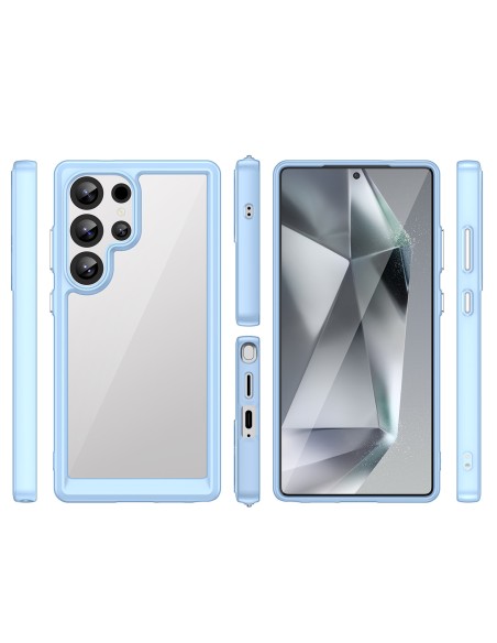 
Silikoninis dėklas su gelio rėmeliu, skirtas „Samsung Galaxy S25 Ultra Outer Space“ dėklui – mėlynas

