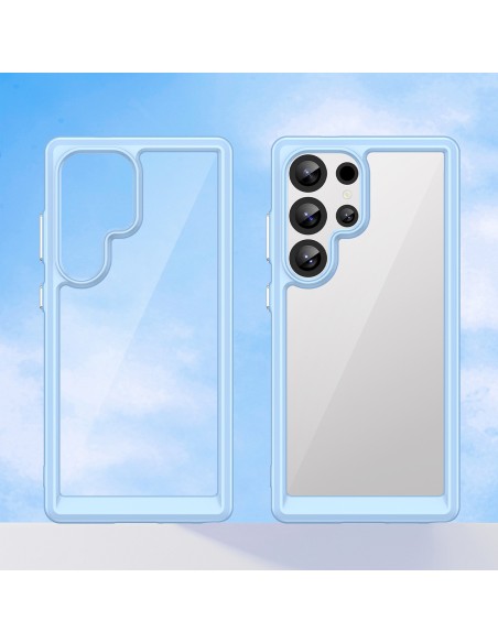 
Silikoninis dėklas su gelio rėmeliu, skirtas „Samsung Galaxy S25 Ultra Outer Space“ dėklui – mėlynas
