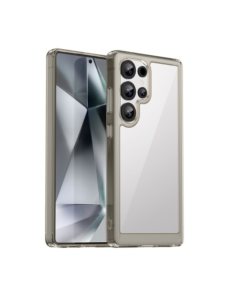 
Silikoninis dėklas su gelio rėmeliu, skirtas „Samsung Galaxy S25 Ultra Outer Space“ dėklui – permatomas juodas
