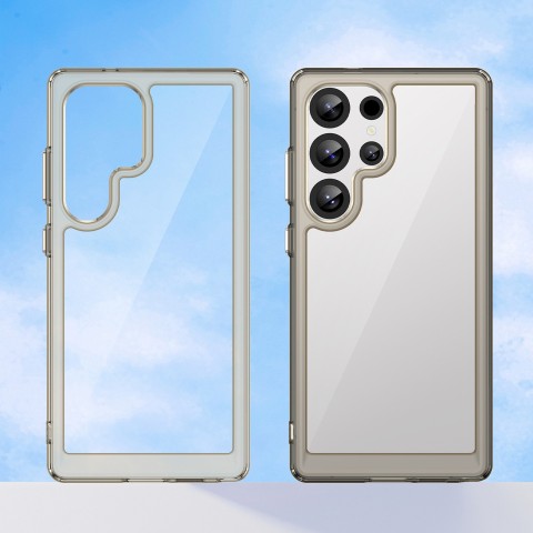 
Silikoninis dėklas su gelio rėmeliu, skirtas „Samsung Galaxy S25 Ultra Outer Space“ dėklui – permatomas juodas
