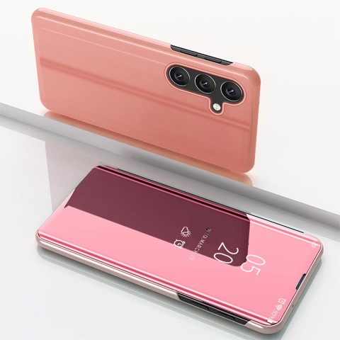 
Apsauginis dėklas, skirtas „Samsung Galaxy S24 FE Clear View“ dėklui – rožinis
