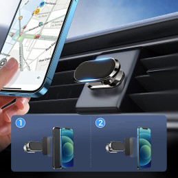 Magnetinis automobilinis telefono laikiklis tamsiai pilkas