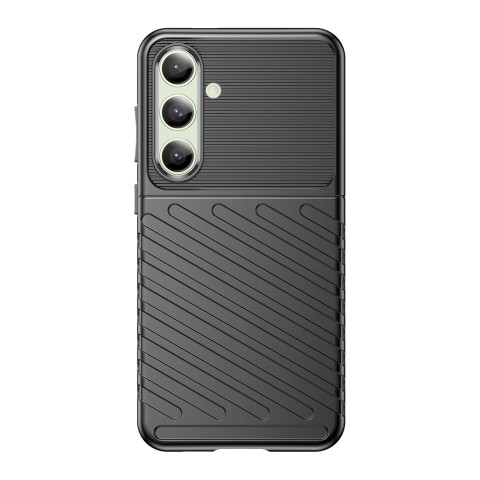 
Silikoninis dėklas, šarvuotas dangtelis, skirtas „Samsung Galaxy S24 FE Thunder Case“ - juodas
