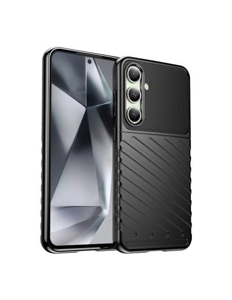
Silikoninis dėklas, šarvuotas dangtelis, skirtas „Samsung Galaxy S24 FE Thunder Case“ - juodas
