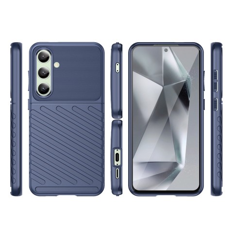 
Silikoninis dėklas, šarvuotas dangtelis, skirtas „Samsung Galaxy S24 FE Thunder Case“ - mėlynas
