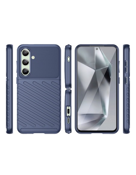 
Silikoninis dėklas, šarvuotas dangtelis, skirtas „Samsung Galaxy S24 FE Thunder Case“ - mėlynas
