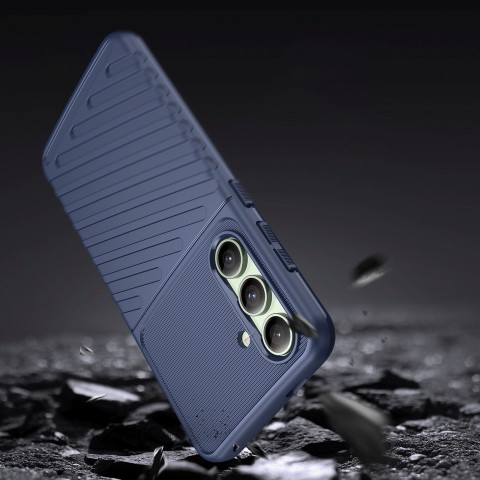 
Silikoninis dėklas, šarvuotas dangtelis, skirtas „Samsung Galaxy S24 FE Thunder Case“ - mėlynas
