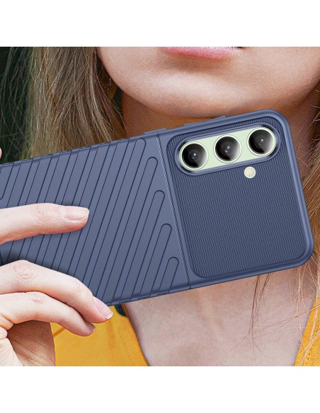 
Silikoninis dėklas, šarvuotas dangtelis, skirtas „Samsung Galaxy S24 FE Thunder Case“ - mėlynas
