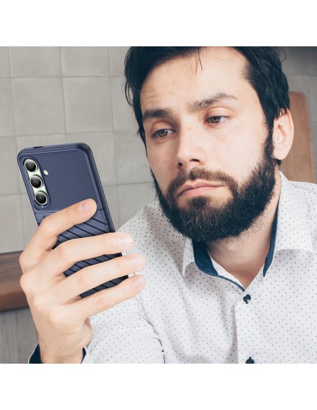 
Silikoninis dėklas, šarvuotas dangtelis, skirtas „Samsung Galaxy S24 FE Thunder Case“ - mėlynas
