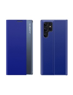
„Samsung Galaxy S24 FE“ naujas miego dėklas su atlenkiama ir stovu – mėlynas
