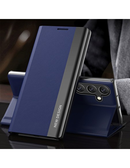 
„Samsung Galaxy S24 FE Sleep Case Pro“ atverčiamas dėklas su stovu – mėlynas
