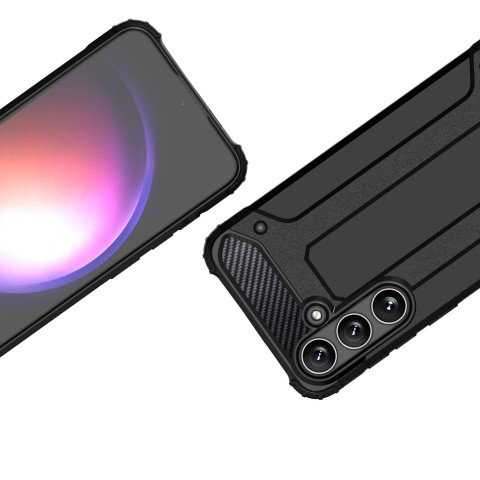 
„Hybrid Armor“ dėklas, skirtas „Samsung Galaxy S24 FE Hybrid Armor“ – juodas
