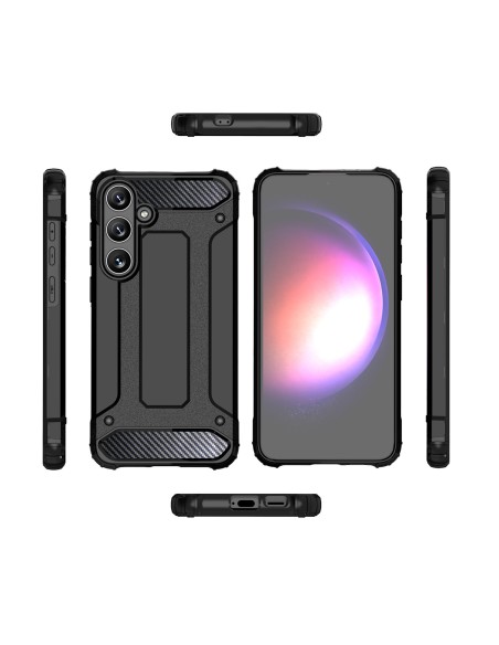 
„Hybrid Armor“ dėklas, skirtas „Samsung Galaxy S24 FE Hybrid Armor“ – juodas
