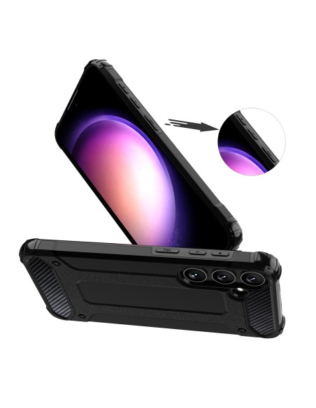 
„Hybrid Armor“ dėklas, skirtas „Samsung Galaxy S24 FE Hybrid Armor“ – juodas
