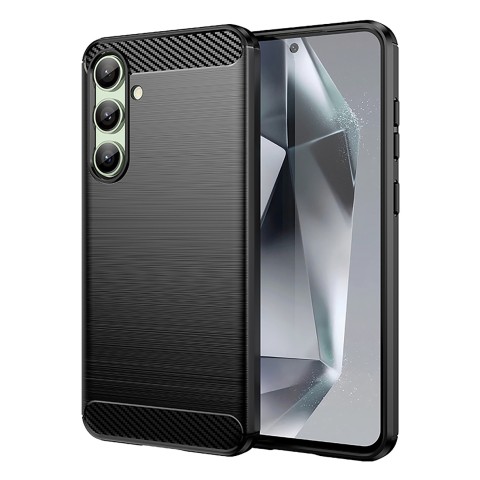 
Silikoninis dėklas, skirtas „Samsung Galaxy S24 FE Carbon“ dėklui - juodas
