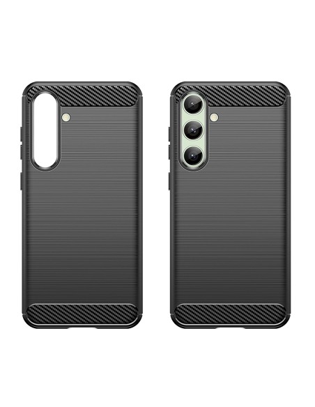 
Silikoninis dėklas, skirtas „Samsung Galaxy S24 FE Carbon“ dėklui - juodas

