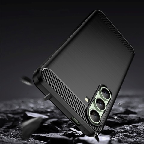 
Silikoninis dėklas, skirtas „Samsung Galaxy S24 FE Carbon“ dėklui - juodas
