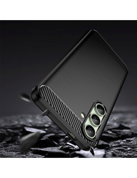 
Silikoninis dėklas, skirtas „Samsung Galaxy S24 FE Carbon“ dėklui - juodas
