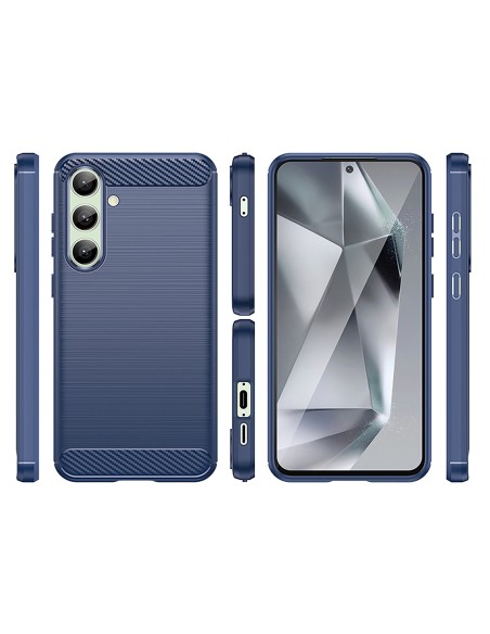 
Silikoninis dėklas, skirtas „Samsung Galaxy S24 FE Carbon“ dėklui - mėlynas
