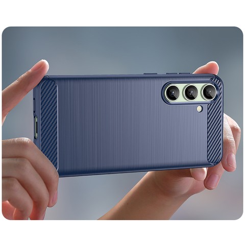 
Silikoninis dėklas, skirtas „Samsung Galaxy S24 FE Carbon“ dėklui - mėlynas
