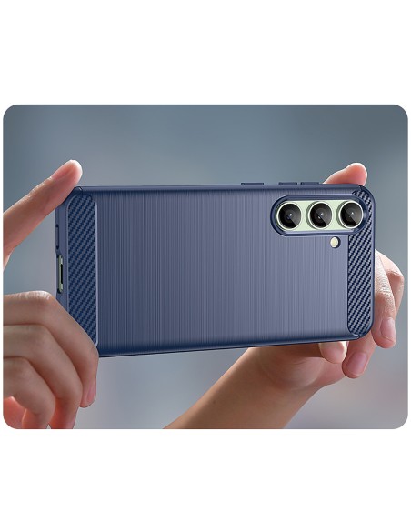 
Silikoninis dėklas, skirtas „Samsung Galaxy S24 FE Carbon“ dėklui - mėlynas
