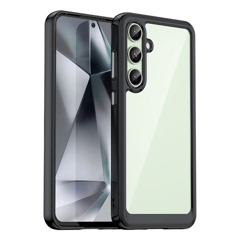 
Silikoninis dėklas su gelio rėmeliu, skirtas „Samsung Galaxy S24 FE Outer Space“ dėklui - juodas
