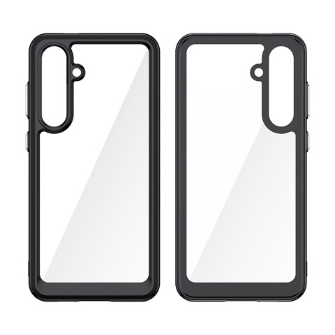 
Silikoninis dėklas su gelio rėmeliu, skirtas „Samsung Galaxy S24 FE Outer Space“ dėklui - juodas

