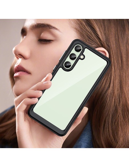 
Silikoninis dėklas su gelio rėmeliu, skirtas „Samsung Galaxy S24 FE Outer Space“ dėklui - juodas
